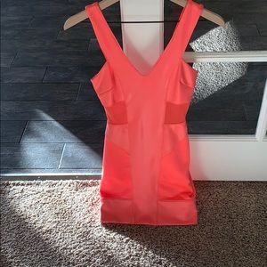 Pink Mesh Double V-neck Bebe dress ✨💫